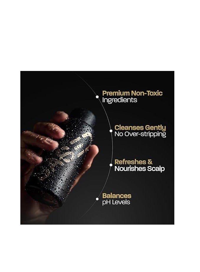 BASED Rejuvenating Shampoo with Aloe Vera, Peppermint Oil, u0026 Coconut Oil, Cleansing Shampoo for Men, No Sulfates, Parabens or Phthalates, Quality Men’s Hair Care, 8.34 fl oz Bottle (Pack of 1) - Image 2