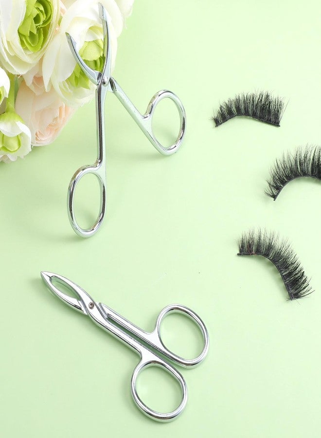 Tweruna 2 PCS Scissor Tweezers for Eyebrows, Metal Straight Tip Scissor Tweezers with Handles, Flat Plucker Tweezers Scissors for Remover Facial Hair and Eyebrow Care(Silver - Image 5