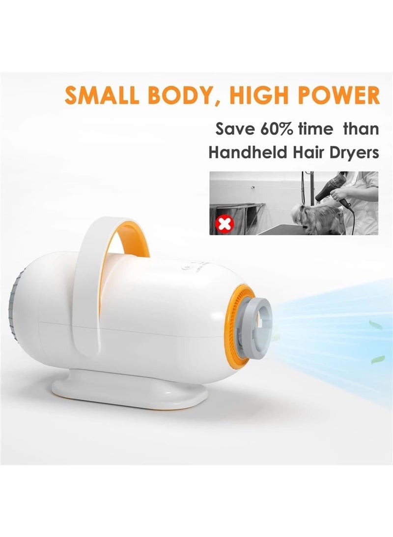 ليموس مجفف شعر للعناية بالحيوانات الأليفة مزود بـ 4 فوهات مختلفة للتحكم في درجة الحرارة وسرعة قابلة للتعديل وضجيج منخفض - Image 3