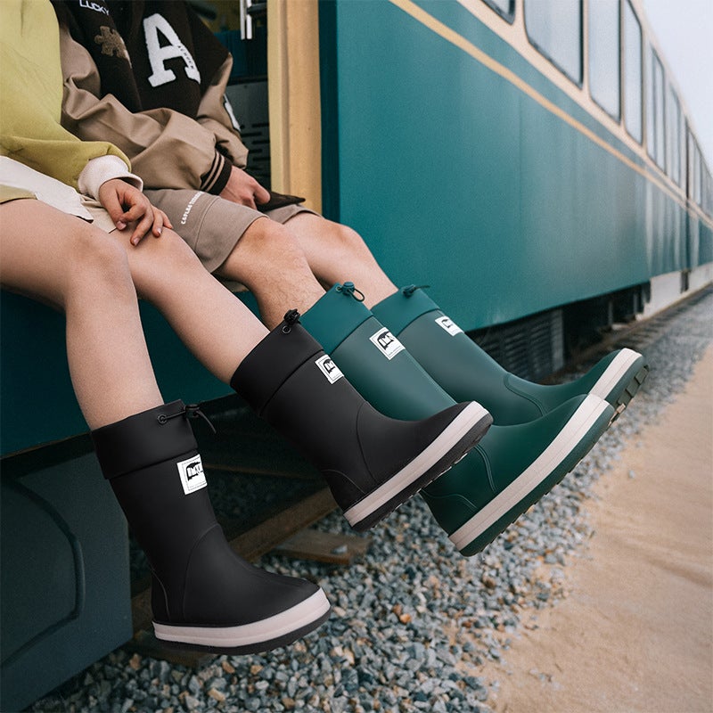 Sale South Korea Parent-Child Water Shoes Women'S Waterproof Non-Slip Rain Boots Men'S Rain Shoes Children'S Rubber Shoes Hiking Water Boots Camping - Image 3