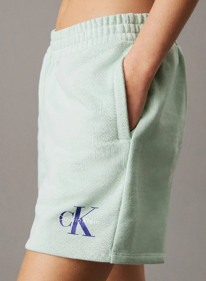 Calvin Klein Jeans Monogram Logo French Terry Shorts