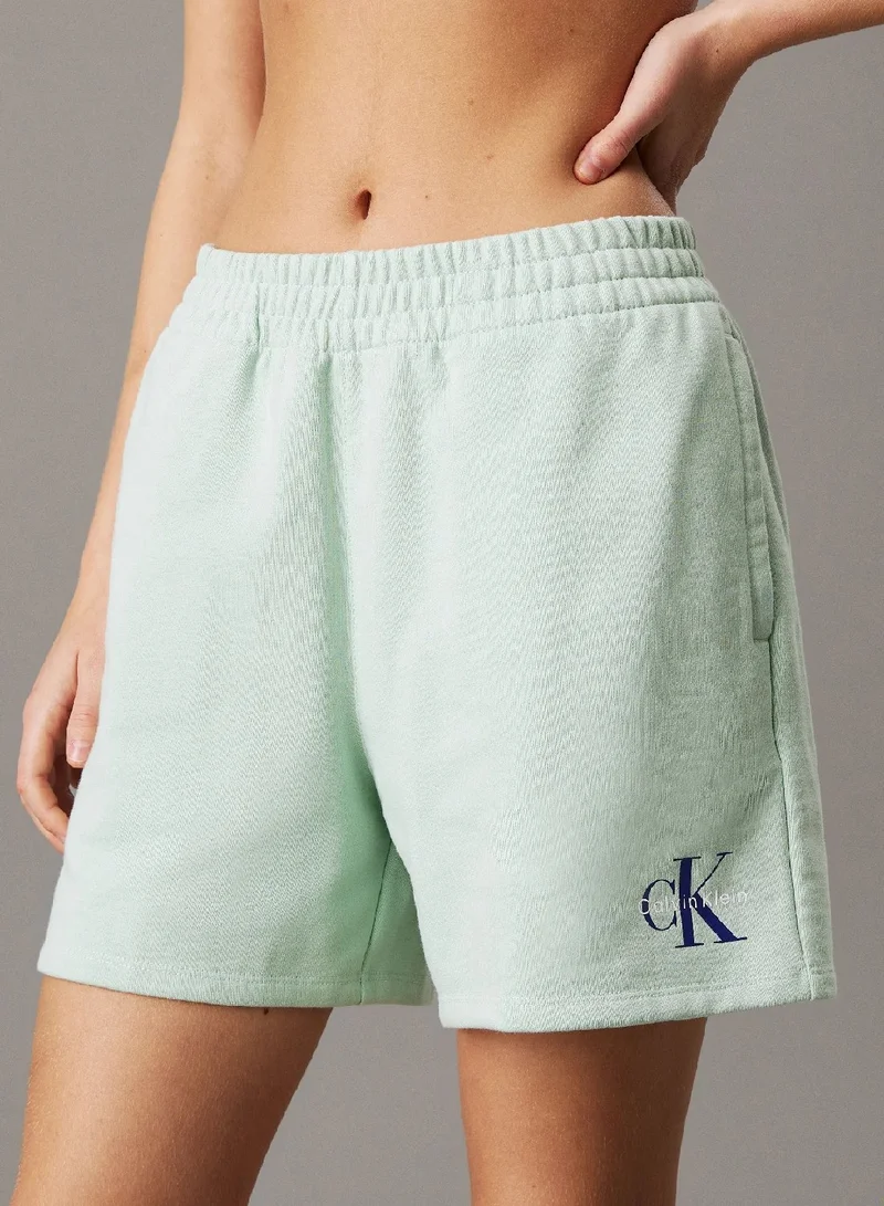 Calvin Klein Jeans Monogram Logo French Terry Shorts