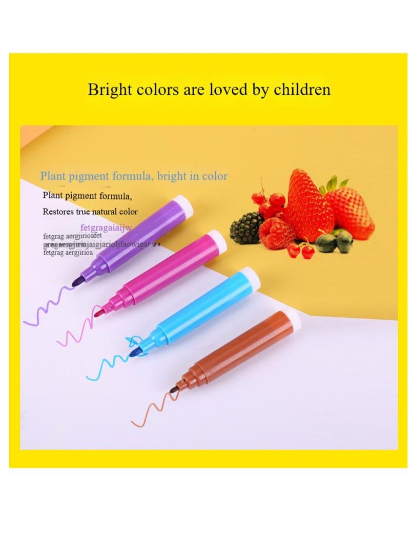 86 children's art, graffiti brushes, sets, gift boxes, creative birthday gifts, safe and non-toxic colors, not dirty, washable colored pencils, crayons - Image 4