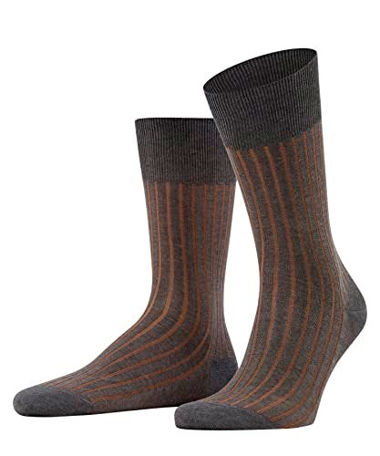 FALKE Men's Shadow Socks, Breathable, Cotton, Crew Length, Patterned Formal Socks, Lightweight, Trendy Work Clothing, Grey (Flanell 3210), 8-9, 1 Pair - Image 5