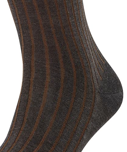 FALKE Men's Shadow Socks, Breathable, Cotton, Crew Length, Patterned Formal Socks, Lightweight, Trendy Work Clothing, Grey (Flanell 3210), 8-9, 1 Pair - Image 3