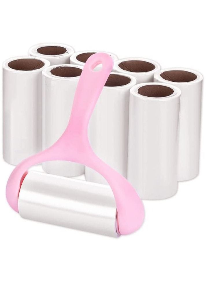 BELLSBERRY Lint Roller, lint remover for clothes, [1 handle + 9 rolls of paper] Super Sticky Pet Hair Remover Kit  - Image 1