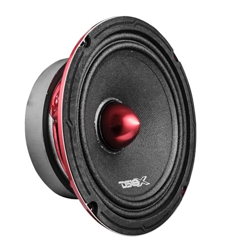 DS18 PRO-X6BM Loudspeaker - 6.5", Midrange, Red Aluminum Bullet, 500W Max, 250W RMS, 8 Ohms - Premium Quality Audio Door Speakers for Car or Truck Stereo Sound System (1 Speaker) - Image 1