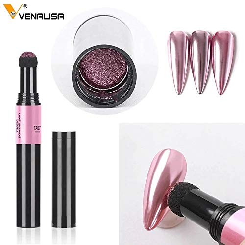 V VENALISA VENALISA Air Cushion Magic Powder Pen 15g nail art Laqcuer Mirror Effect Nail glitter Fast Design manicure Makeup Holographic chrome VenMPPTA07 - Image 2