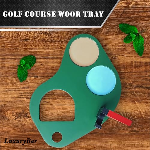 LuxuryBar Golf Whiskey Decanter Set 25.4oz Whiskey Decanter Sets for Men with 2 Chiller, 2 Glasses&Tray, Golf Accessories for Mens Bourbon Golf Gifts for Men Dad Him Husband Boyfriend Liquor Dispenser - Image 4