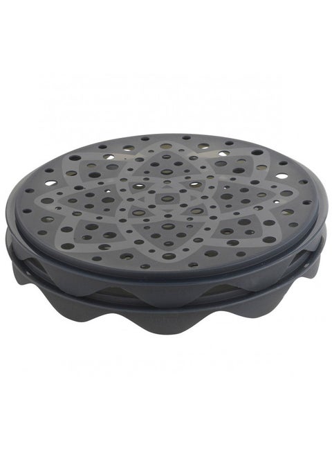 Top Chips Maker - Mastrad Set of 2 Interlocking Silicone Chip Trays - Crisp Vegetables Fruits Without Fats and Oils - Microwave and Dishwasher Safe