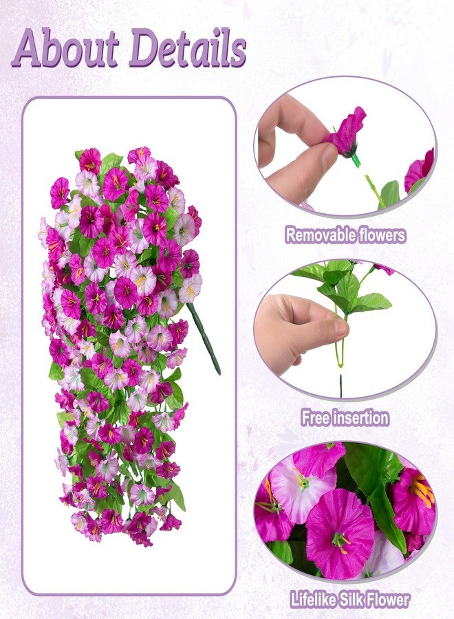 Ammyoo Artificial Fake Hanging Flowers Basket for Spring Decor, Faux Silk Flower in Planter for Summer, Outdoor Artificial Floral for Home Porch Yard(Double Lotus) - Image 3