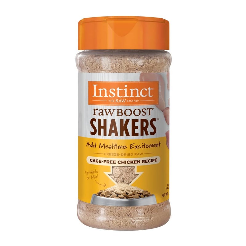 Instinct Raw Boost Shakers, Freeze-Dried Powder, Cat Food Topper - Chicken, 5.5 oz. Bottle - Image 1