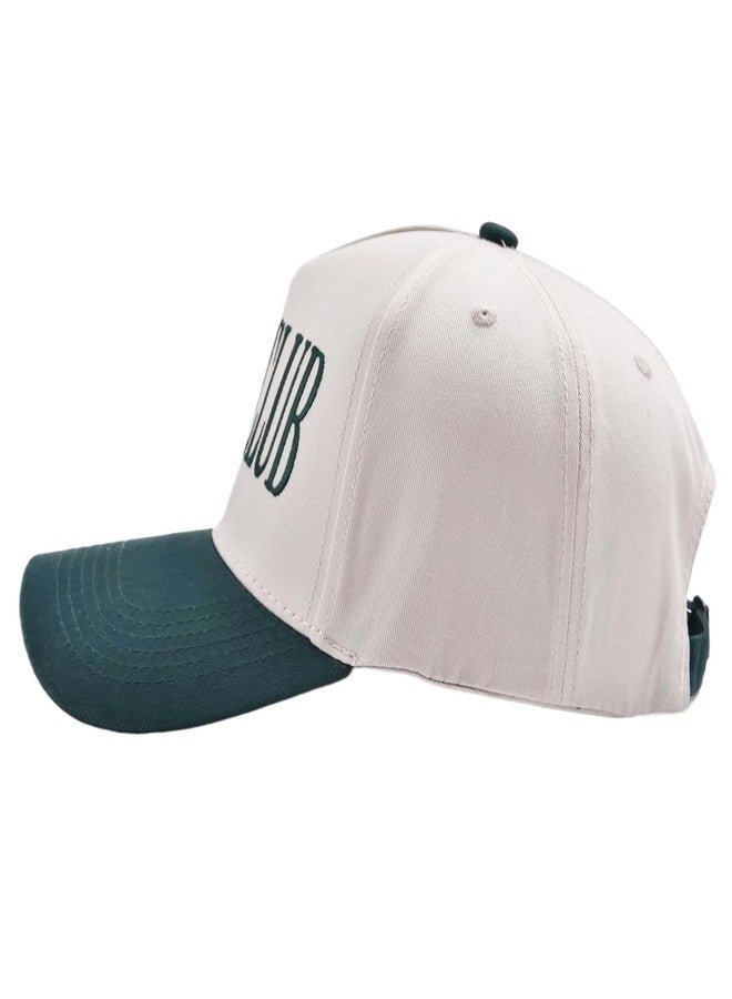 Erying Vintage Trucker Hats for Women Two Tone Trendy Embroidered Baseball Cap Funny Gifts Mom Club Green - Image 3
