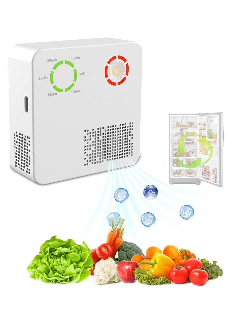 SYOSI Refrigerator Deodorizer Air Purifier, Reusable Portable Ozone Generator Freezer Cleaner Odor Eliminator for Fridge, Car, Closet, Wardrobe, Effective Than Baking Soda and Charcoal Bags  - Image 1
