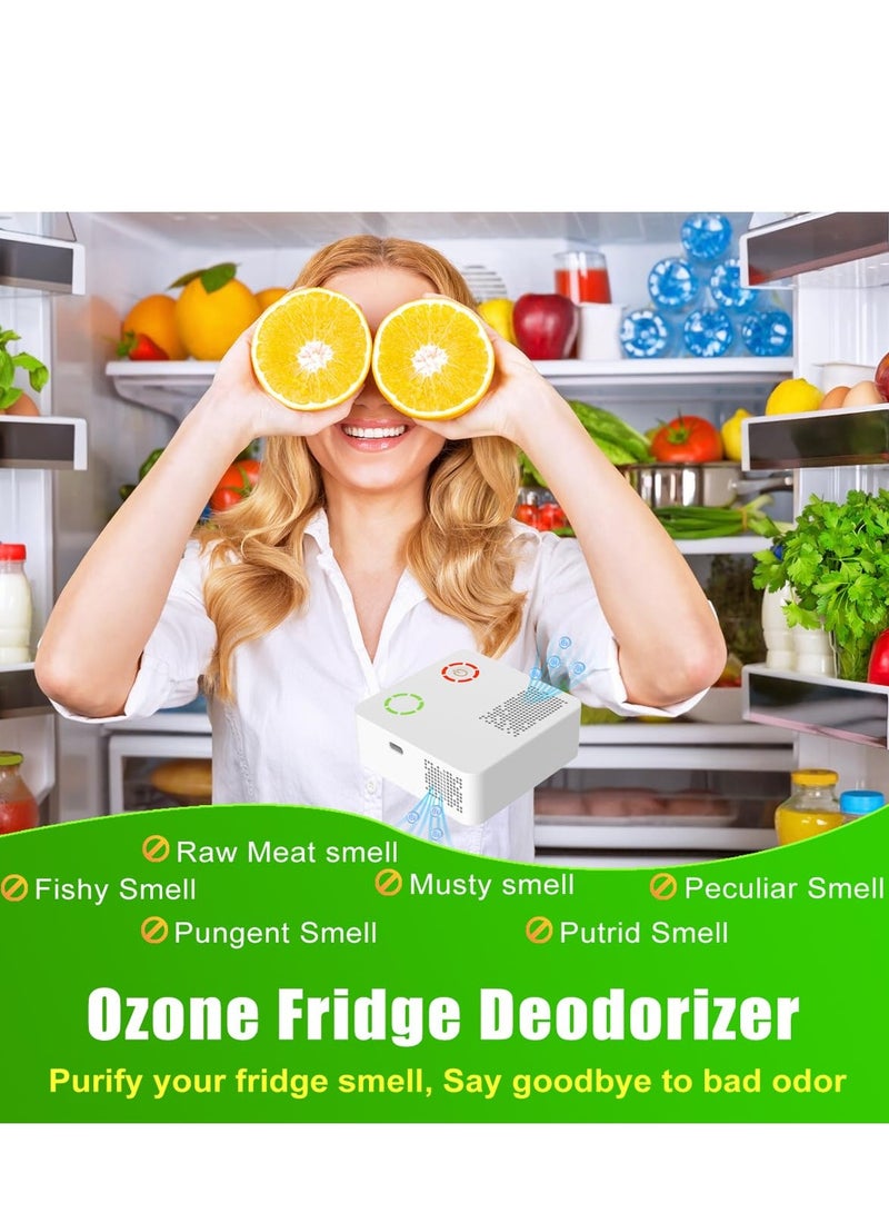 SYOSI Refrigerator Deodorizer Air Purifier, Reusable Portable Ozone Generator Freezer Cleaner Odor Eliminator for Fridge, Car, Closet, Wardrobe, Effective Than Baking Soda and Charcoal Bags  - Image 5