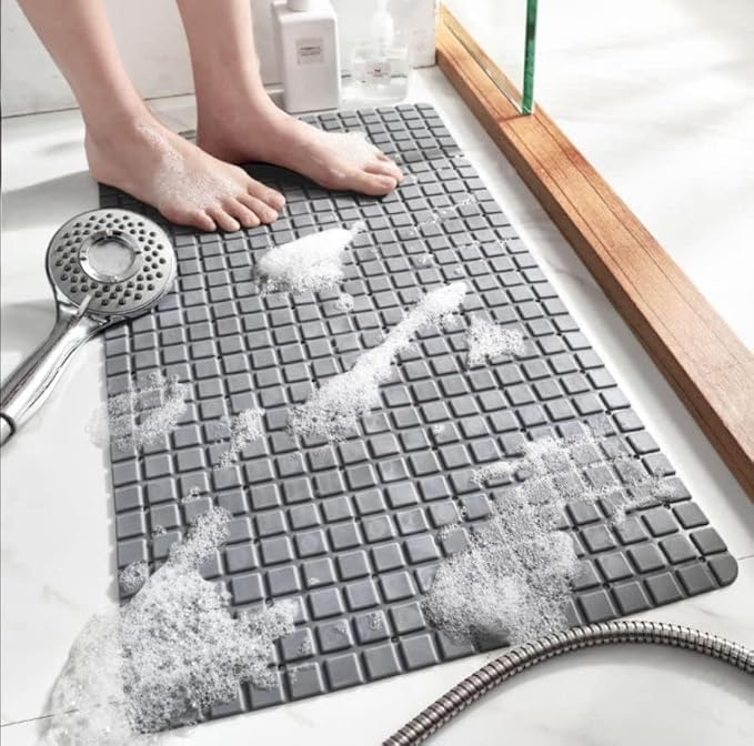 NONSLIP ANTI BACTERIAL BATH MAT EXTRA LONG SHOWER BATH TUB MAT BPA FREE ANTISKID SHOWER BATH MAT 1PCS