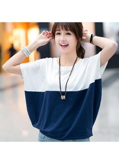 Top Summer Korean Style Large Size Women's Clothing Loose Batmobile Top Student Women's Short-sleeved T-shirt Chubby Girl Summer Trendy T-shirt