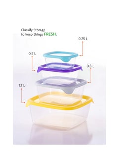 Hygenic Rectangular Box Set of 4, Clear 4234631