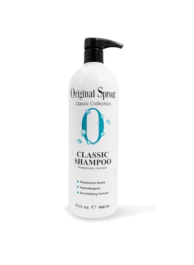 Original Sprout Classic Shampoo for All Hair Types, Sulfate Free and Vegan Shampoo, 32 oz. Bottle - Image 1