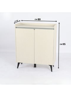 watheer Multipurpose 2-door shoe cabinet, white, 80 x 32 x 95 cm  - Image 3