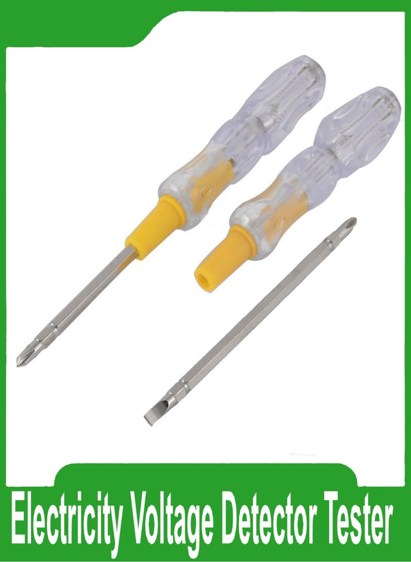 Electricity Voltage Detector Tester crewdrivers 2Pcs(Probador de detector de voltaje de electricidad antideslizante Destornilladores - Image 4