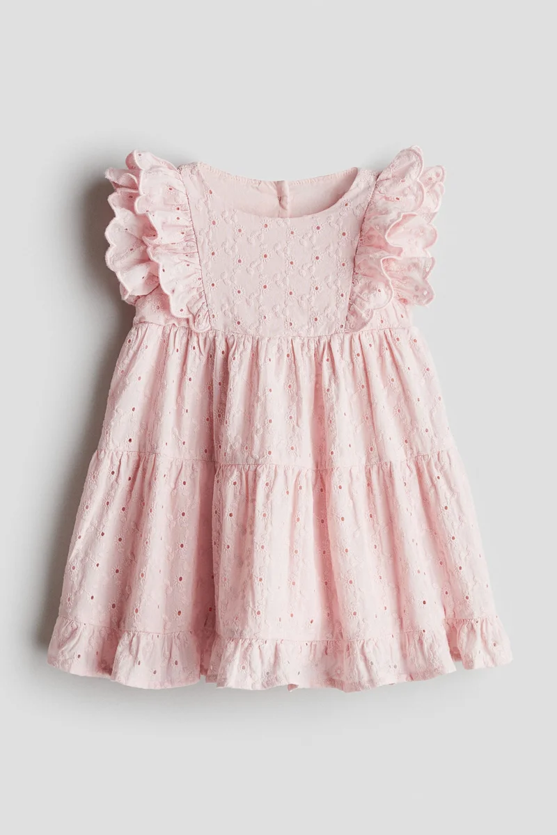 اتش اند ام Frilled broderie anglaise dress
