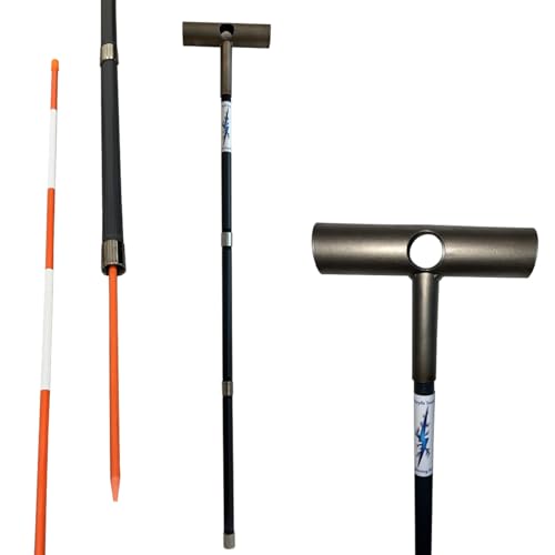 Keyfit Tools Lightning Rod Driveway Markers Installation Tool Snow Plow Stakes Lightning Fast Super Easy Install in Soft Ground Heavy Duty Stainless Steel High Impact HDPE for 516 4 Markers - Image 1