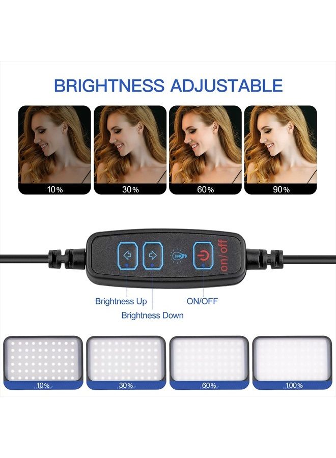 UBeesize LED Video Light Kit, 2Pcs Dimmable Continuous Portable Photography Lighting with Adjustable Tripod Stand & Color Filters for Tabletop/Low-Angle Shooting, for Zoom, Game Streaming, YouTube - Image 4