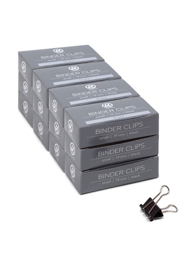 U Brands - Binder Clips, Small 3/4-Inch Width, 1/3-Inch Paper Holding Capacity, Black And Silver Steel, 144-Count - 653U08-24 - Image 1