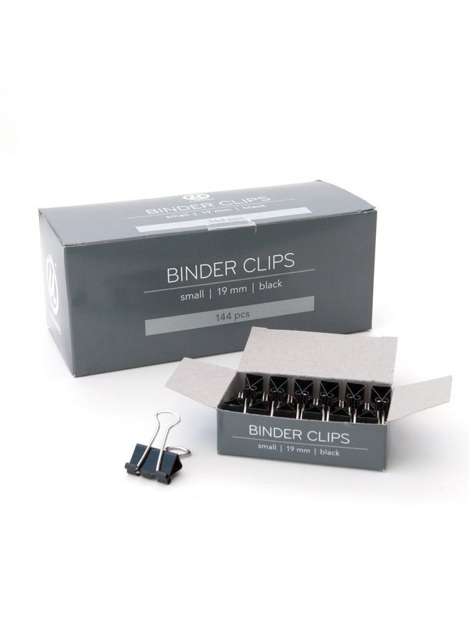 U Brands - Binder Clips, Small 3/4-Inch Width, 1/3-Inch Paper Holding Capacity, Black And Silver Steel, 144-Count - 653U08-24 - Image 1
