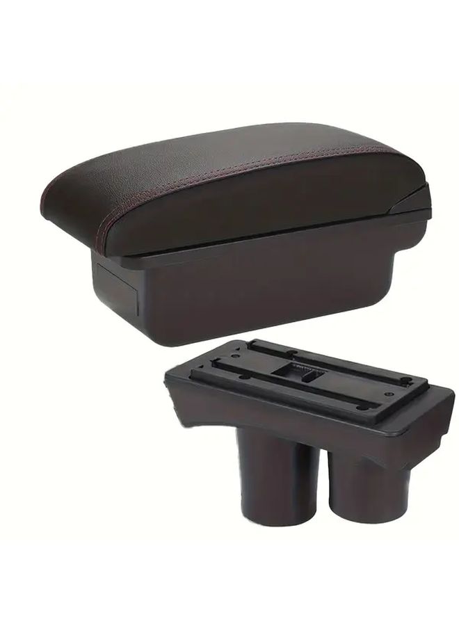 For PEUGEOT 301 Car Armrest Box Direct Fit Center Console Storage Compartment Cup Holder Black Red Dashboard Organizer Easy Installation Sedan Hatchback OEM Compatible Retrofit Accessory - Image 1