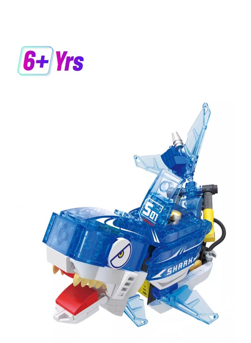 Luminous Underwater Creature Shark Boy Suitable Building Block Assembly Toys - Image 1