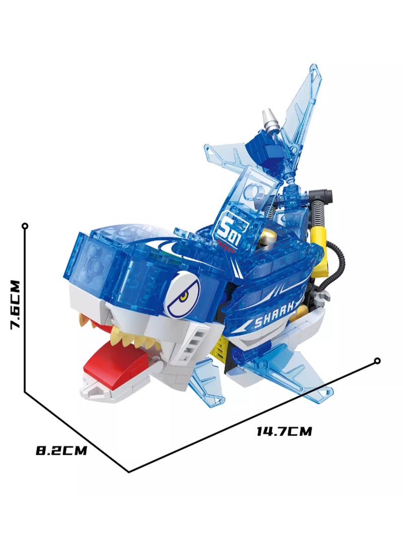 Luminous Underwater Creature Shark Boy Suitable Building Block Assembly Toys - Image 2