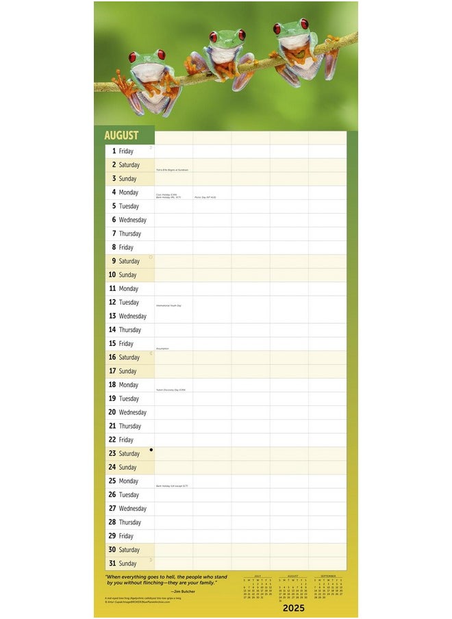 Ziga Media Busy Family Wall Calendar 2025, Monthly January-December 12'' X 14"  - Image 3