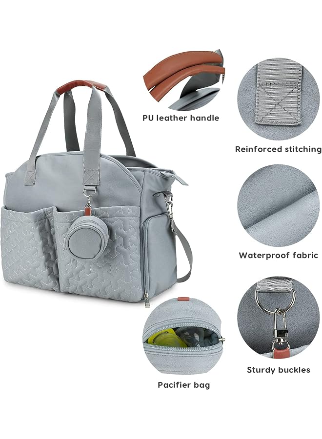 erorex Multifunctional Baby Changing Bag Large Capacity Waterproof Tote Bag Satchel Messenger Bag Portable - Image 4