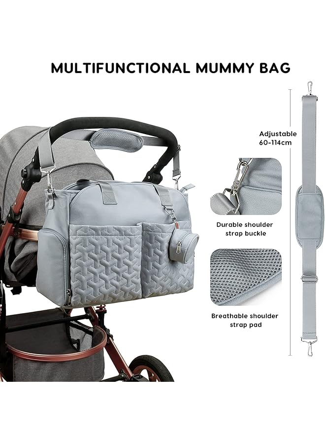 erorex Multifunctional Baby Changing Bag Large Capacity Waterproof Tote Bag Satchel Messenger Bag Portable - Image 5