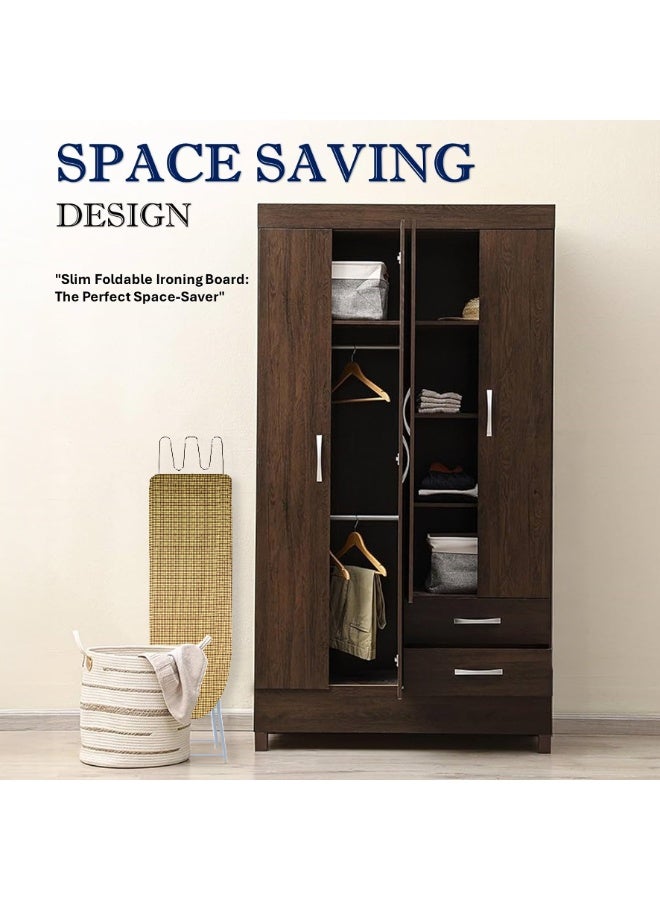 Clean and Care Ironing Board Size A 110cm x 30cm Strong Board 4 Adjustable Heights Iron Durable Stand High Quality Cushion Foldable Space saving - Image 5