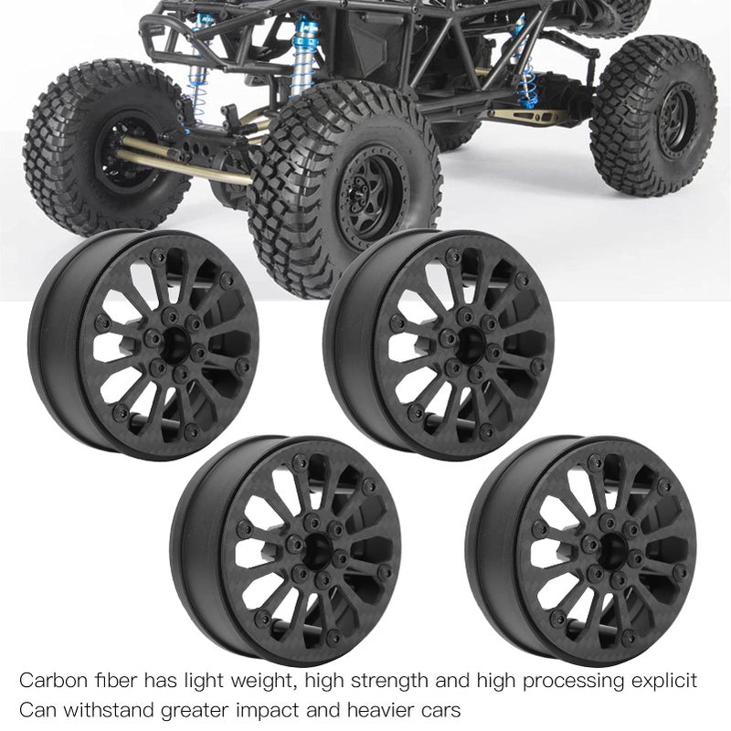 1 10 RC Car 2 2 Inch Five Spoke Carbon Fiber Wheels Lightweight High Strength For Buggy Truck - Image 5