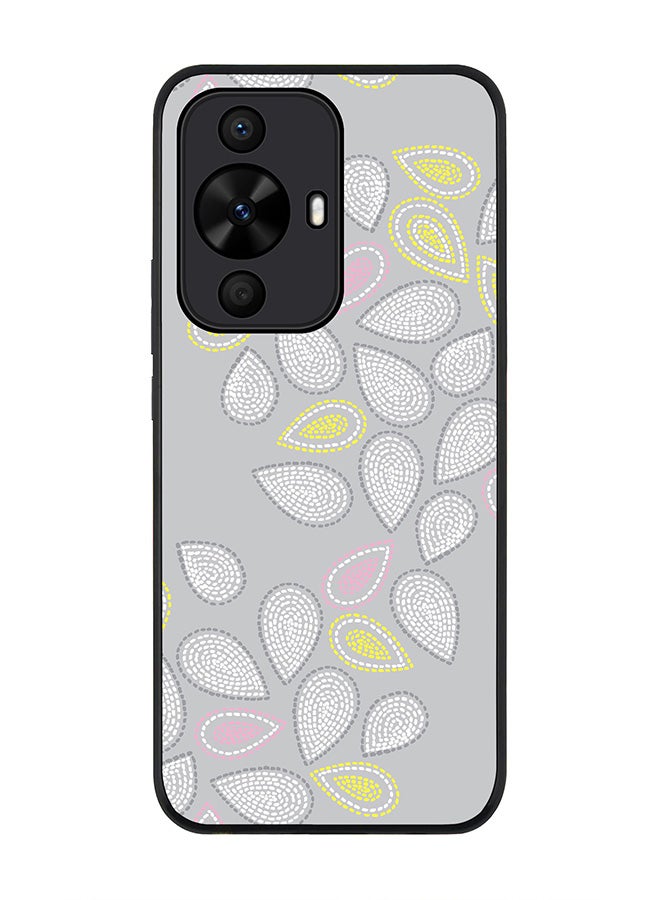 Stylizedd Rugged Black edge case for Huawei nova 12s / Huawei nova 11/ Huawei nova 12 Lite 4G, Slim fit Flexible Anti Drop Thin Cover - Teardrop Stitches - Image 1