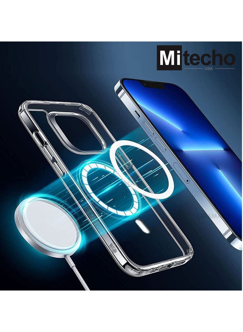Mi Techo Clear Case  TPU Back Cover With Magnetic Safe Charging Designed For iPhone 15 Pro Max - Image 2