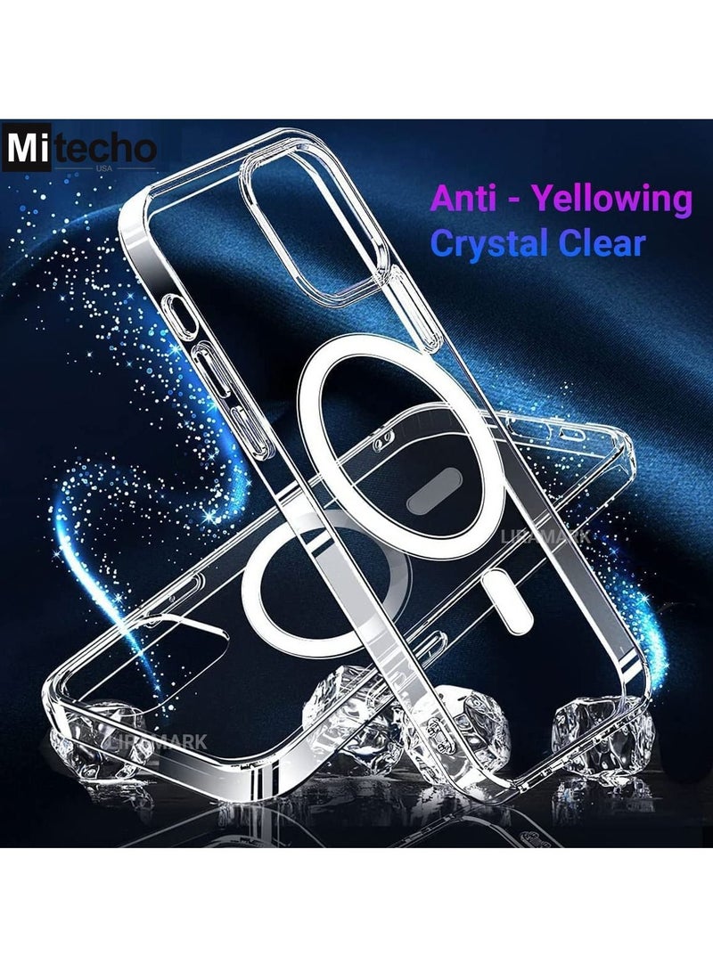 Mi Techo Clear Case  TPU Back Cover With Magnetic Safe Charging Designed For iPhone 15 Pro Max - Image 4