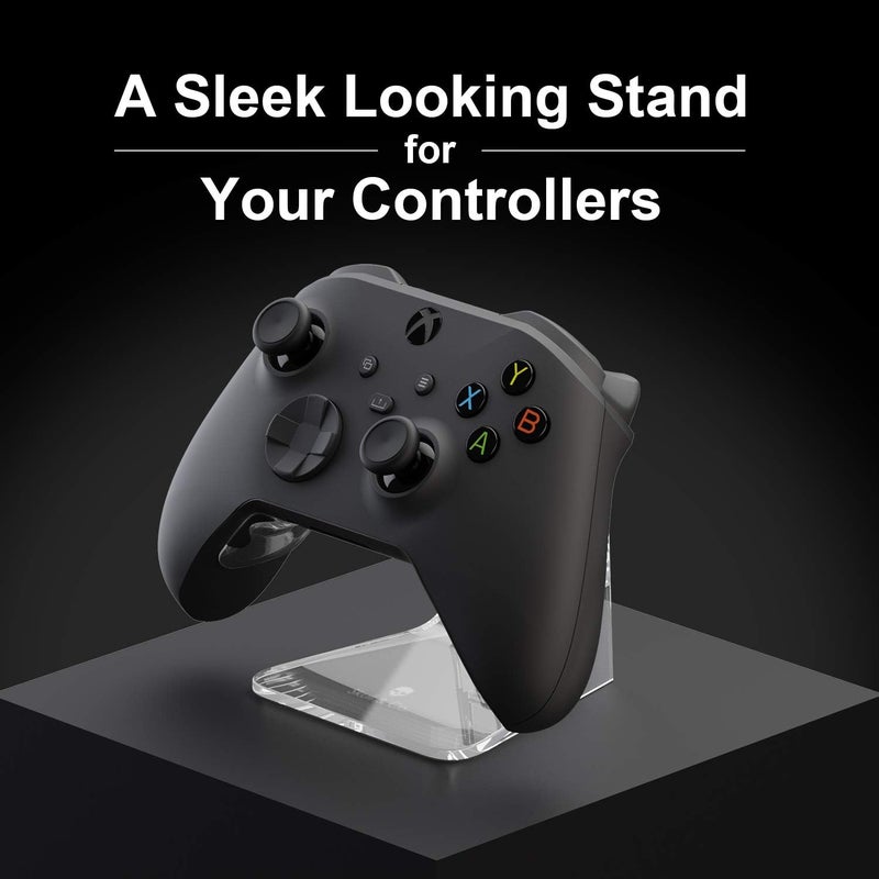 Skull & Co. Phantom Stand Bundle: Transparent Controller Stand Holder + Black Thumb Grips [Compatible for Xbox/Elite/Elite2 Controller] - Image 2