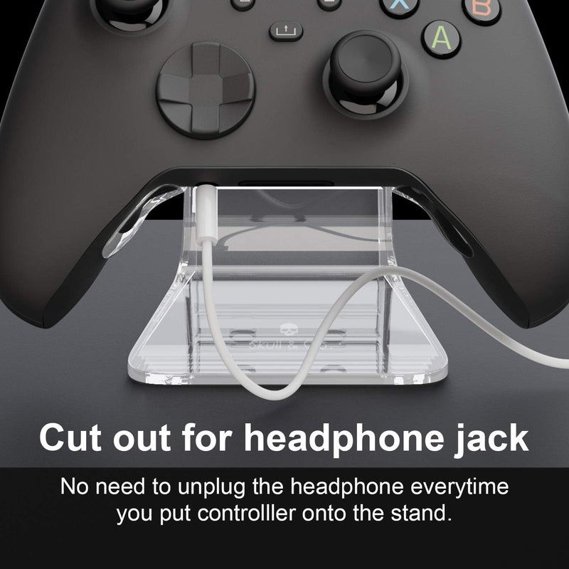 Skull & Co. Phantom Stand Bundle: Transparent Controller Stand Holder + Black Thumb Grips [Compatible for Xbox/Elite/Elite2 Controller] - Image 5