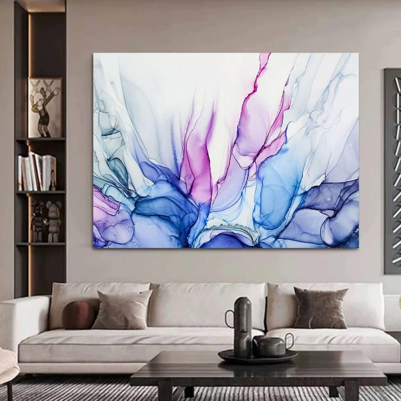 ماركتنا لوحة قماشية بتصميم الفن التجريدي مع برواز مجوف مقاس (60×40) قطعة واحدة - Image 1