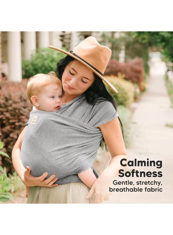 KeaBabies Baby Wrap Carrier - All in 1 Original Baby Carrier Newborn to Toddler Sling, Easy to Wear, Hands Free Bonding, Lightweight, Breathable Infant Wraps (Classic Gray) - Image 3