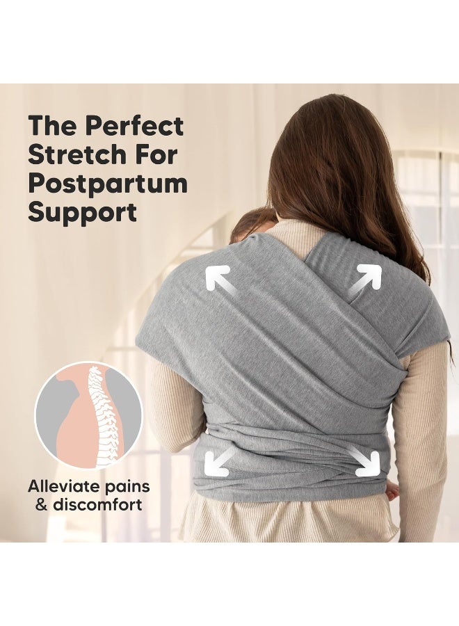 KeaBabies Baby Wrap Carrier - All in 1 Original Baby Carrier Newborn to Toddler Sling, Easy to Wear, Hands Free Bonding, Lightweight, Breathable Infant Wraps (Classic Gray) - Image 5