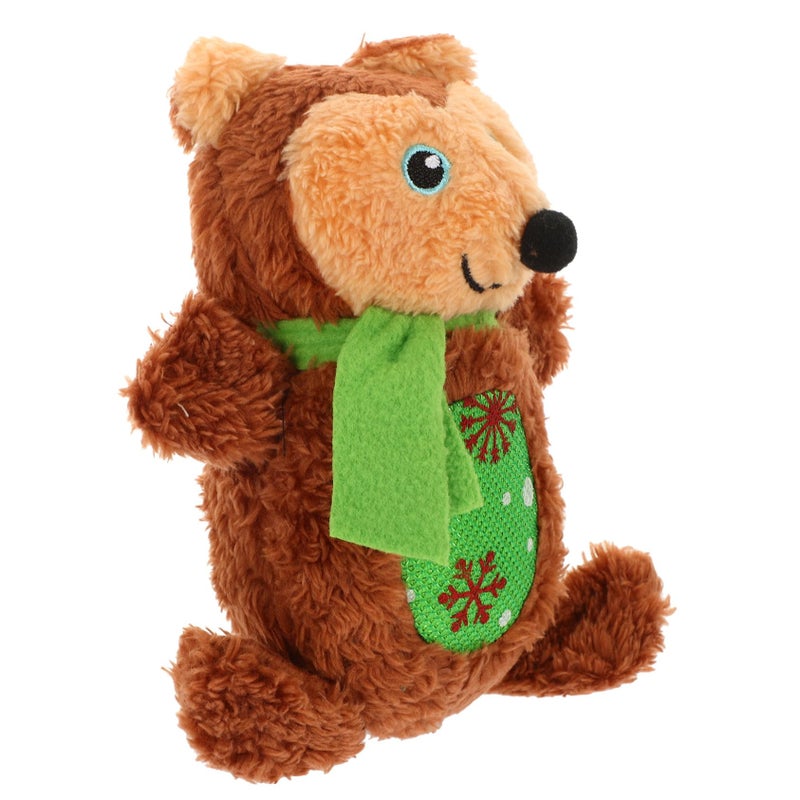 Soft Plush Bear Squeaky Dog Toy Interactive Chew for Teeth Cleaning and Independent Play - Image 2