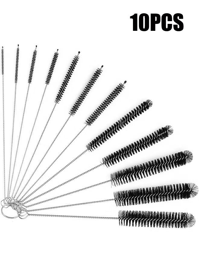 YJ Straw Cleaner Brush Set, 12 Pieces Cleaning Brush and Nylon Tube Brush Brush, Long Cleaning Brush Kit for Water Bottle, Straws on Tumbler, Sippy Cup, Tea Pot Spout - Image 1