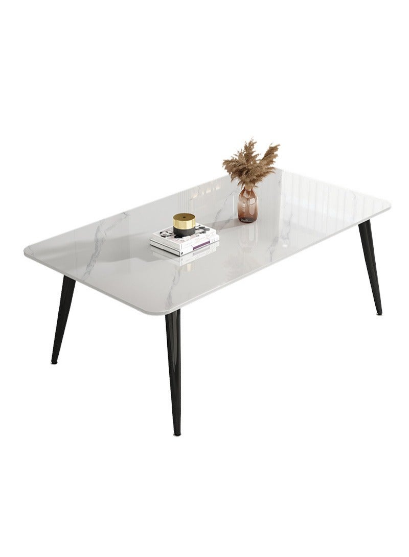 Generic Modern Simple Light Luxury Rock Plate Italian Dining Table Small Household Dining Table Kitchen Dining Table Restaurant Dining Table 120*75*60cm  - Image 5