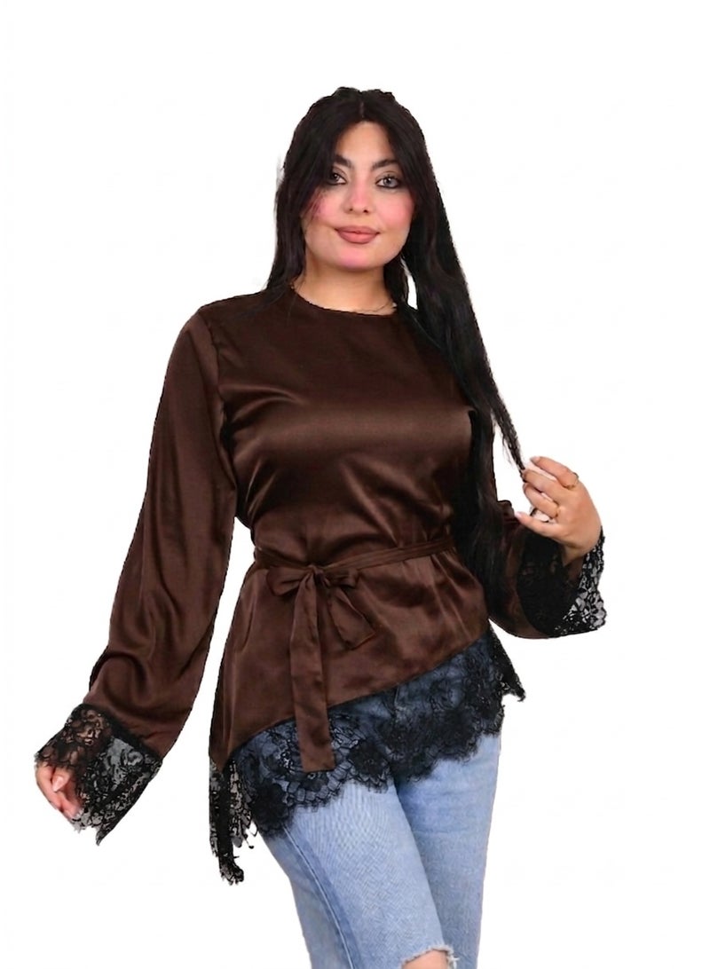 satin dantil blouse - Image 3